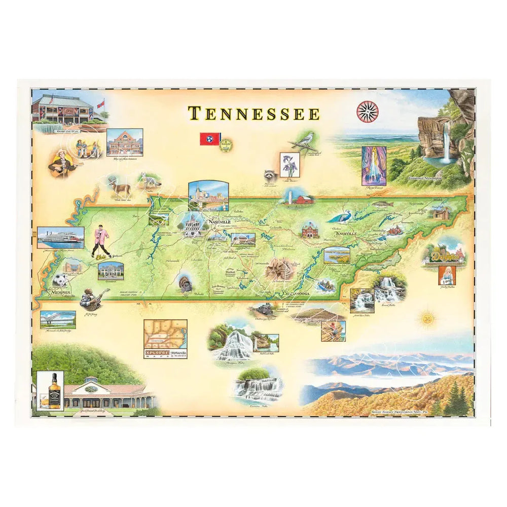 Tennessee 1000 Piece Jigsaw Puzzle Xplorer Maps (ONLINE ORDER ONLY)