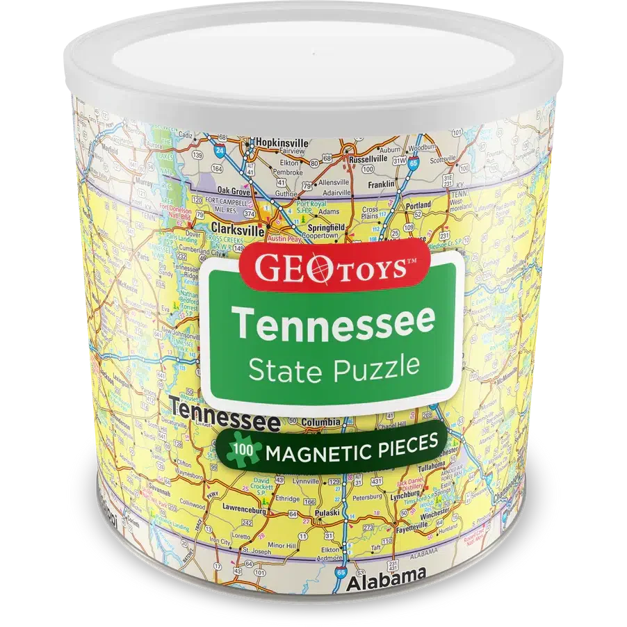 Tennessee State 100 Piece Magnetic Jigsaw Puzzle Geotoys (ONLINE ORDER ONLY)