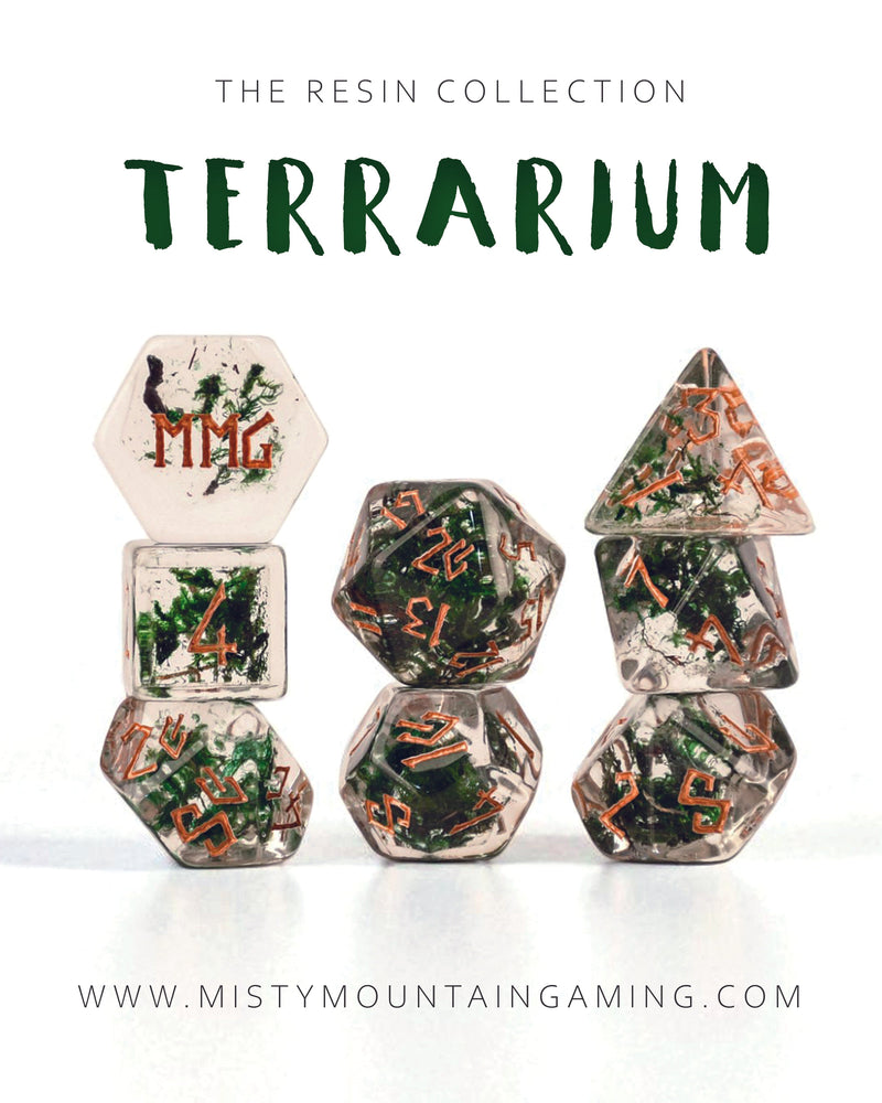 Terrarium Resin Dice Set (ONLINE ORDER ONLY)