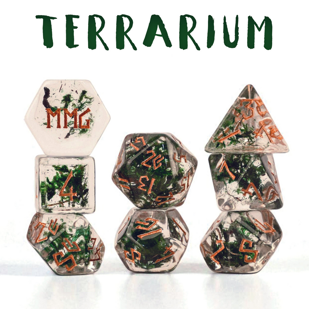 Terrarium Resin Dice Set (ONLINE ORDER ONLY)