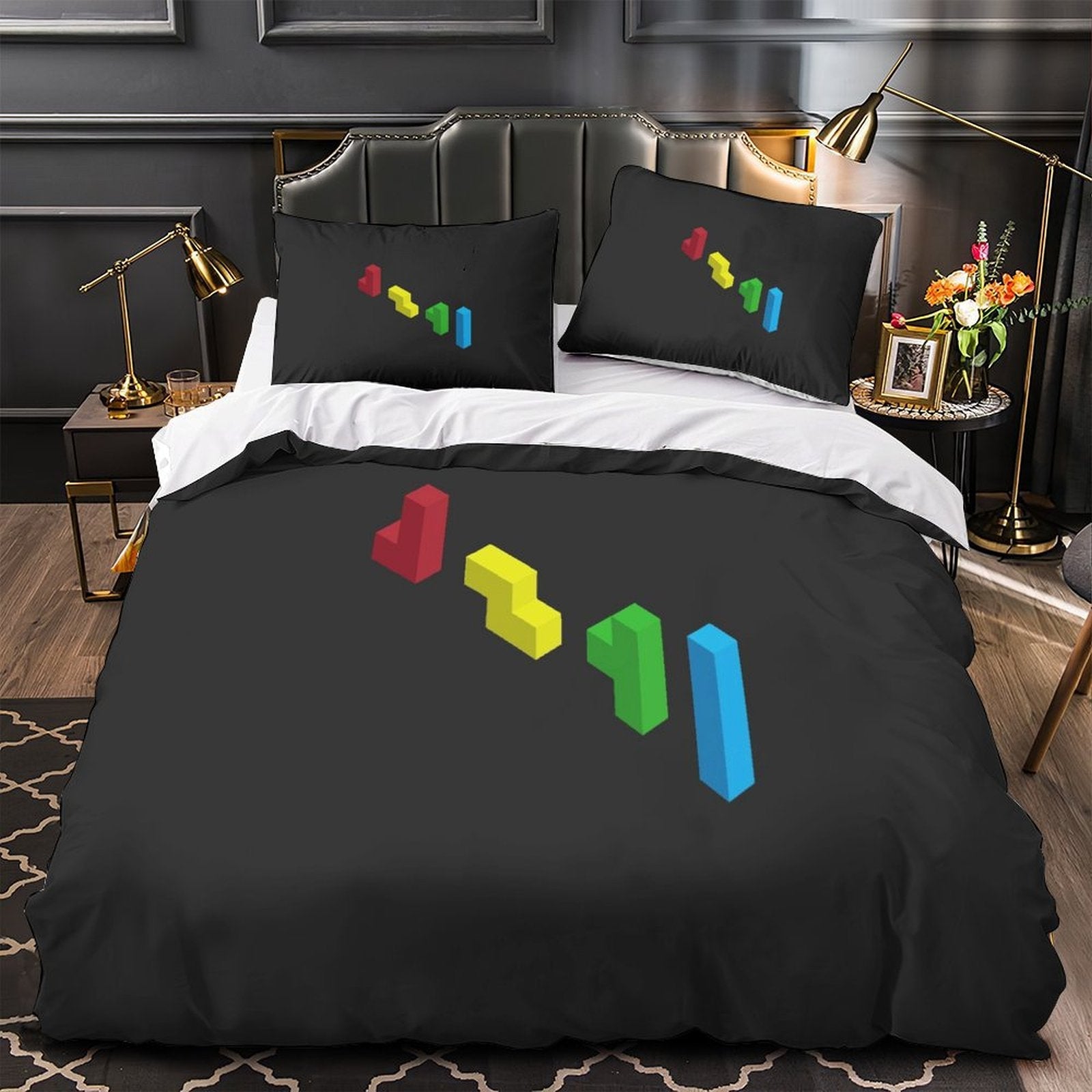 Tetris Bedding Set Pattern Quilt Cover Without Filler (Online Order Only)
