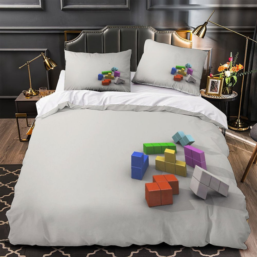Tetris Bedding Set Pattern Quilt Cover Without Filler (Online Order Only)
