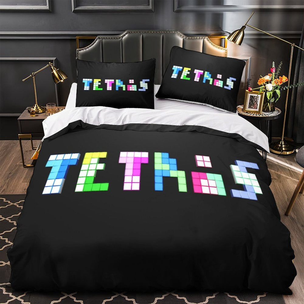 Tetris Bedding Set Pattern Quilt Cover Without Filler (Online Order Only)