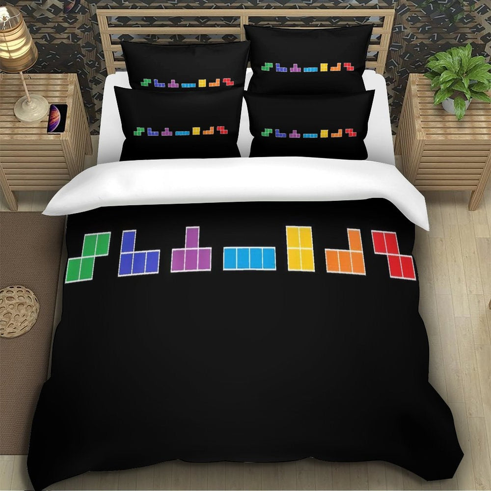 Tetris Bedding Set Pattern Quilt Cover Without Filler (Online Order Only)
