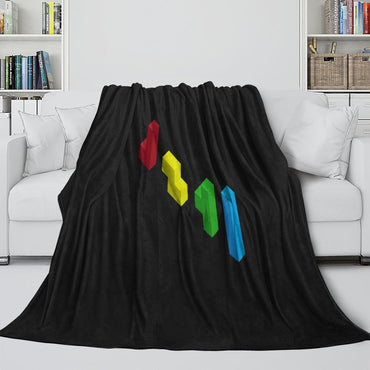 Tetris Blanket Flannel Fleece Throw Room Decoration (Online Order Only)