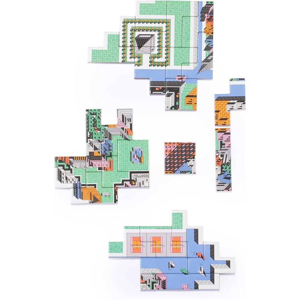 Tetromino City 300 Geometric Piece Jigsaw Puzzle Laurence King (ONLINE ORDER ONLY)