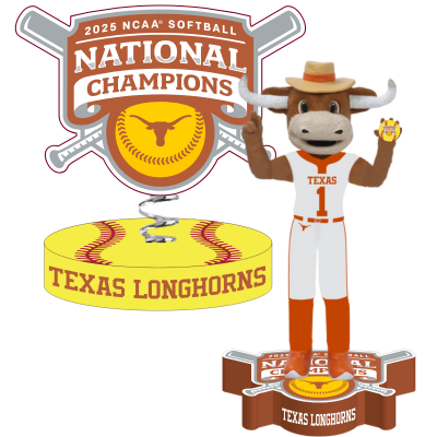Texas Longhorns 2025 Softball National Champions Bobbleheads (Presale) (ONLINE ORDER ONLY)