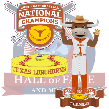 Texas Longhorns 2025 Softball National Champions Bobbleheads (Presale) (ONLINE ORDER ONLY)