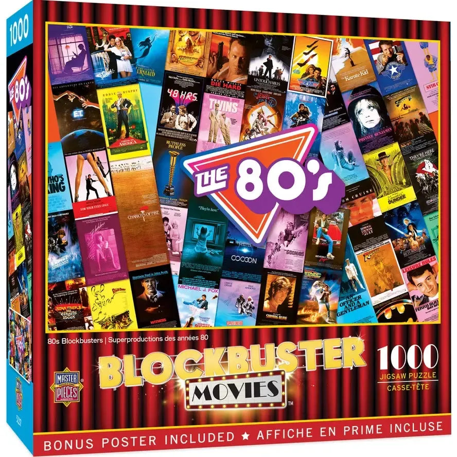 The 80's Blockbuster Movies 1000 Piece Jigsaw Puzzle MasterPieces