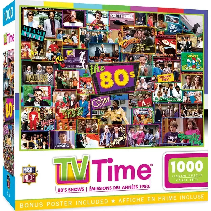 The 80's TV Time 1000 Piece Jigsaw Puzzle MasterPieces (ONLINE ORDER ONLY)