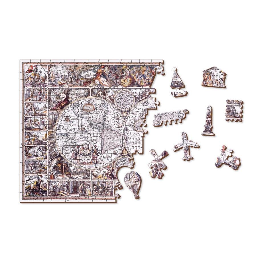 The Age of Exploration Map 505 Piece Wood Jigsaw Puzzle Wooden City (ONLINE ORDER ONLY)