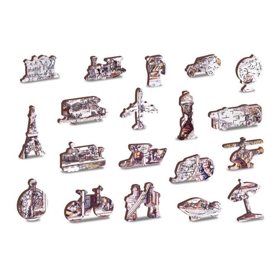 The Age of Exploration Map 505 Piece Wood Jigsaw Puzzle Wooden City (ONLINE ORDER ONLY)