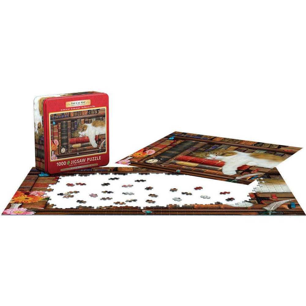 The Cat Nap 1000 Piece Jigsaw Puzzle in Tin Eurographics (ONLINE ORDER ONLY)