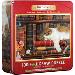 The Cat Nap 1000 Piece Jigsaw Puzzle in Tin Eurographics (ONLINE ORDER ONLY)
