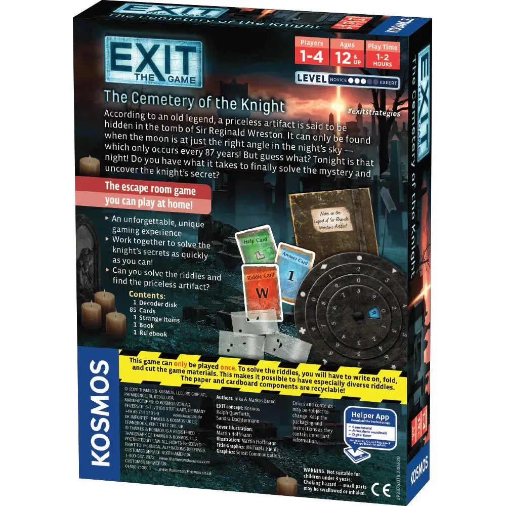 The Cemetery of the Knight - Exit the Escape Room Game - Kosmos (ONLINE ORDER ONLY)