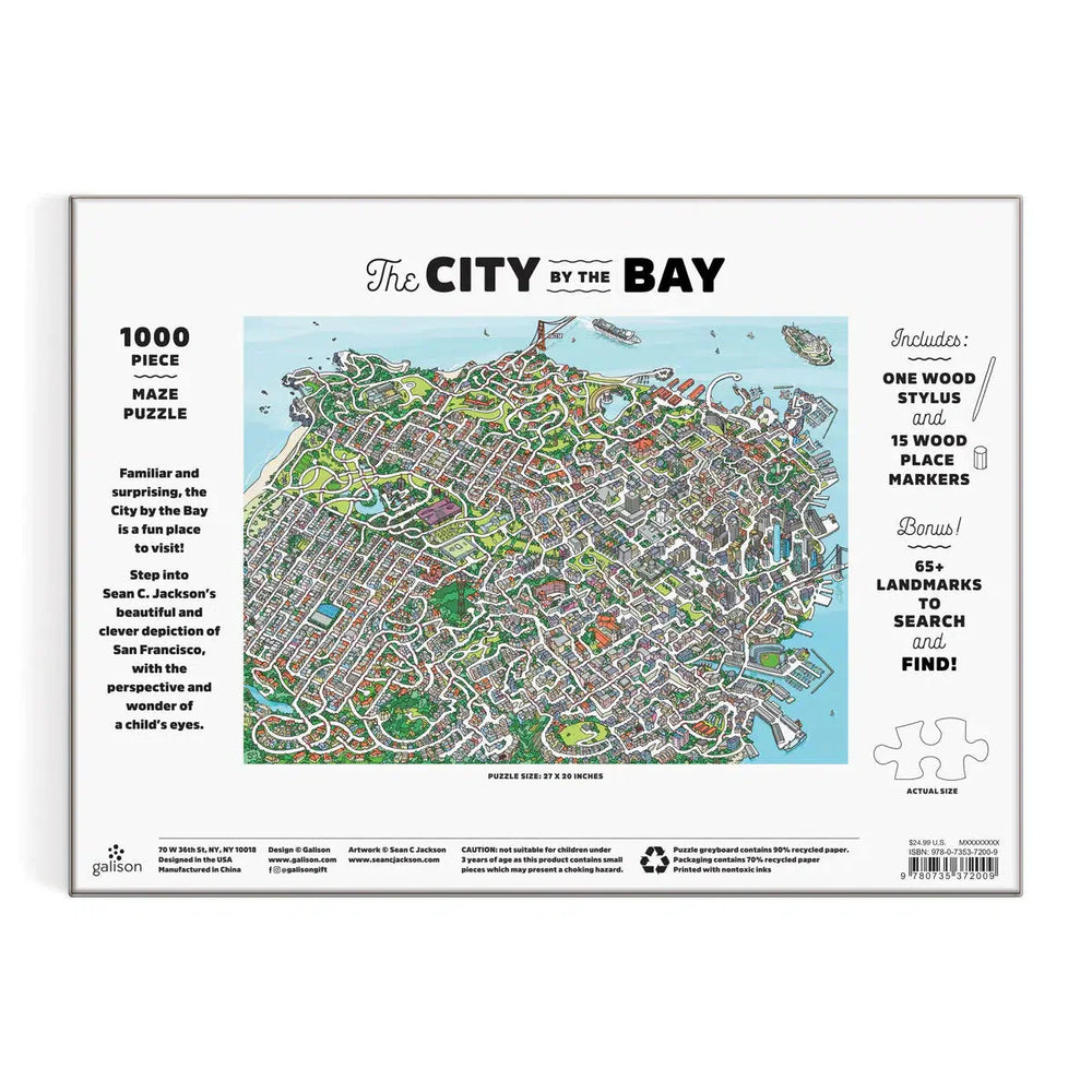 The City By the Bay 1000 Piece Jigsaw Maze Puzzle Galison (ONLINE ORDER ONLY)