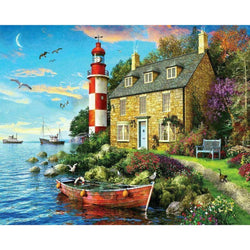 The Cottage Lighthouse 1000 Piece Jigsaw Puzzle Springbok (ONLINE ORDER ONLY)