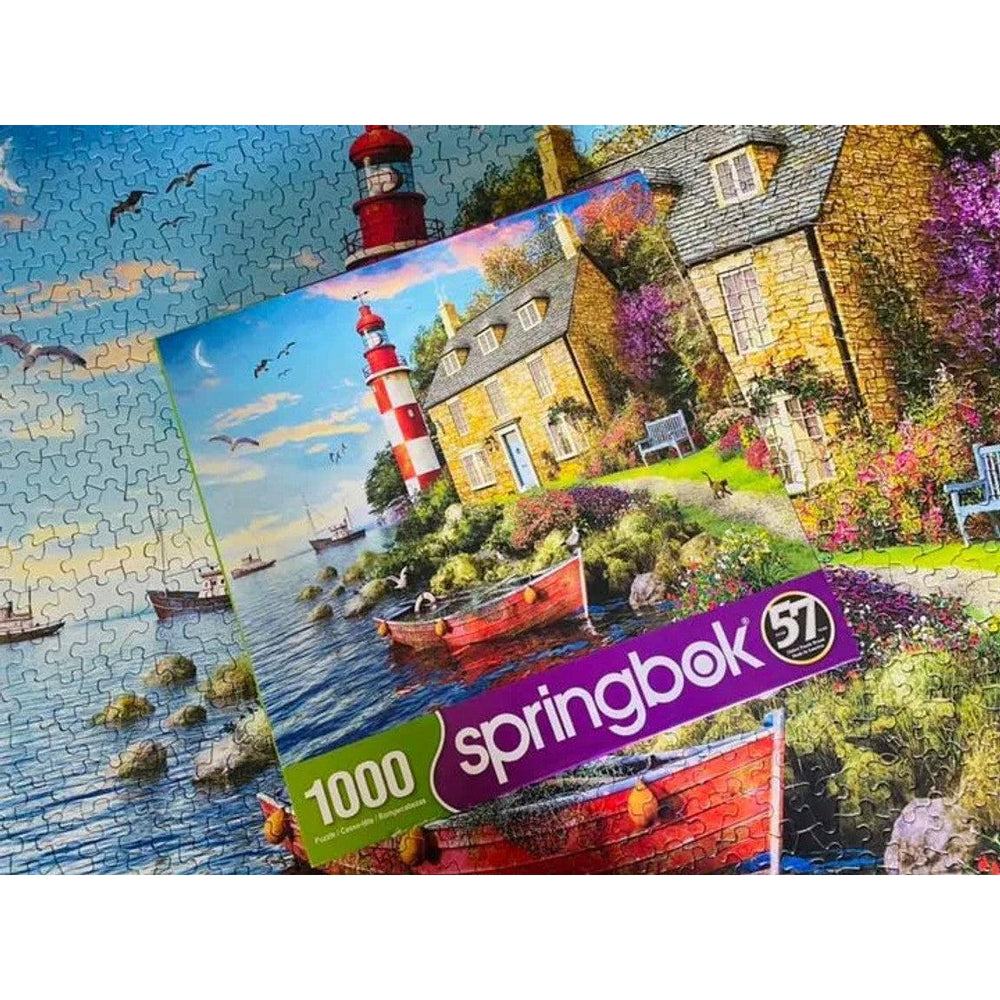The Cottage Lighthouse 1000 Piece Jigsaw Puzzle Springbok (ONLINE ORDER ONLY)