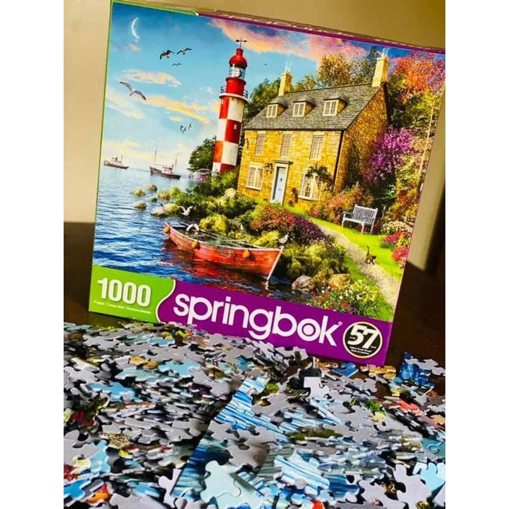 The Cottage Lighthouse 1000 Piece Jigsaw Puzzle Springbok (ONLINE ORDER ONLY)
