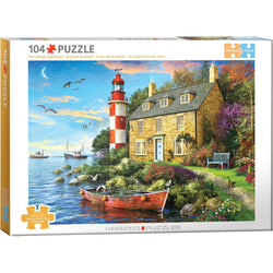 The Cottage Lighthouse 104 Connecting Pieces Jigsaw Puzzle Eurographics (ONLINE ORDER ONLY)