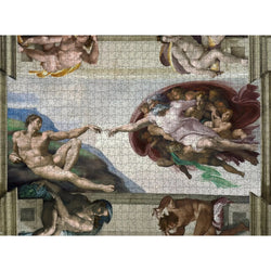 The Creation of Adam by Michelangelo 1000 Piece Jigsaw Puzzle Pomegranate