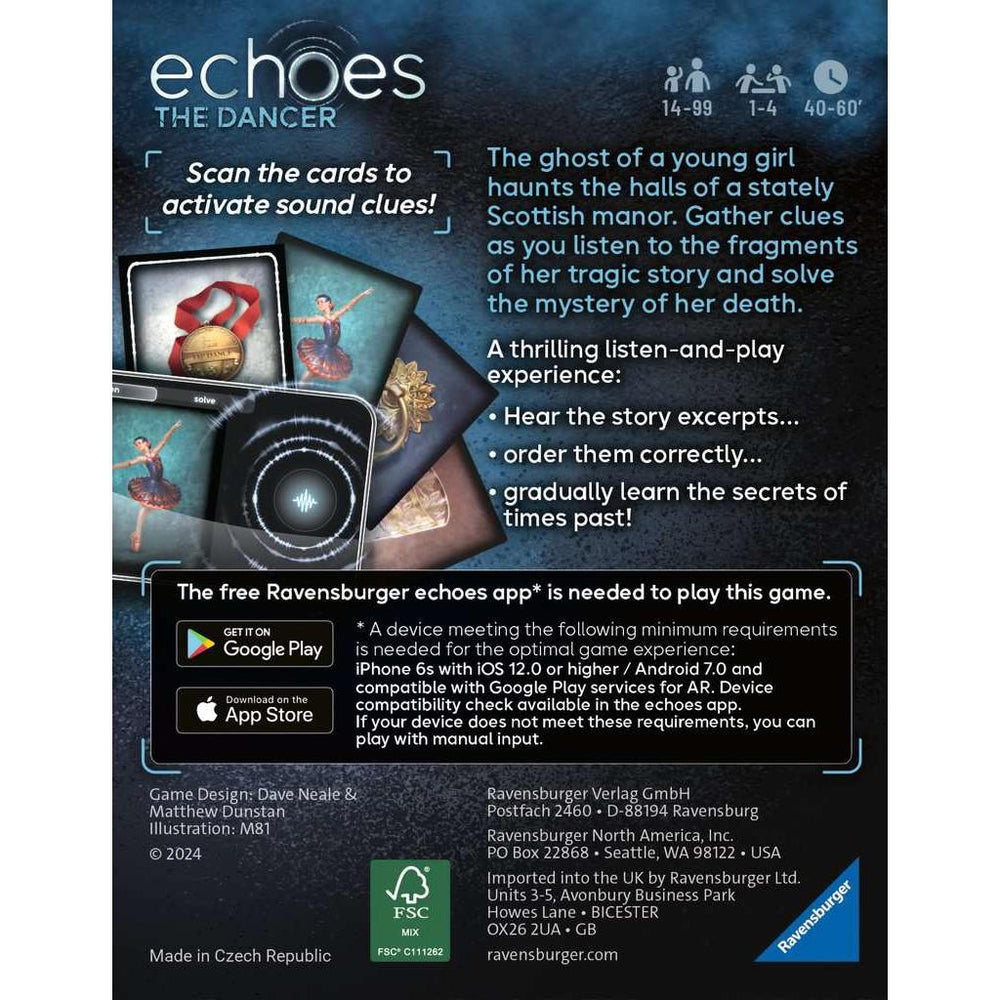The Dancer - Echoes Audio Mystery Card Game - Ravensburger (ONLINE ORDER ONLY)