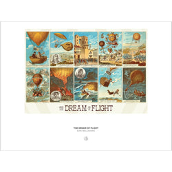 The Dream of Flight: Early Ballooning 1000 Piece Jigsaw Puzzle Pomegranate
