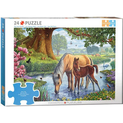 The Fell Ponies 24 Connecting Pieces Jigsaw Puzzle Eurographics (ONLINE ORDER ONLY)