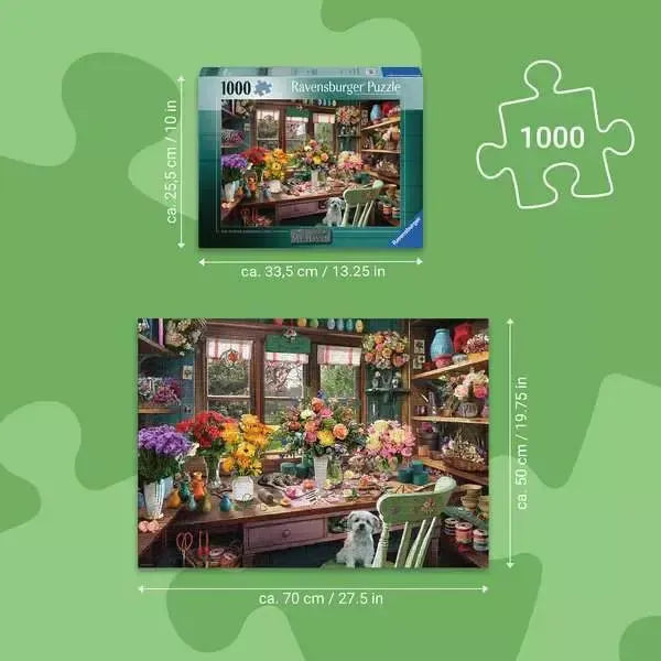 The Flower Arranger's Shed "No. 13 My Haven" 1000 Piece Jigsaw Puzzle Ravensburger