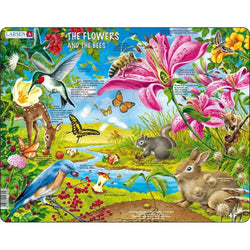 The Flowers & the Bees 55 Piece Tray Jigsaw Puzzle Larsen