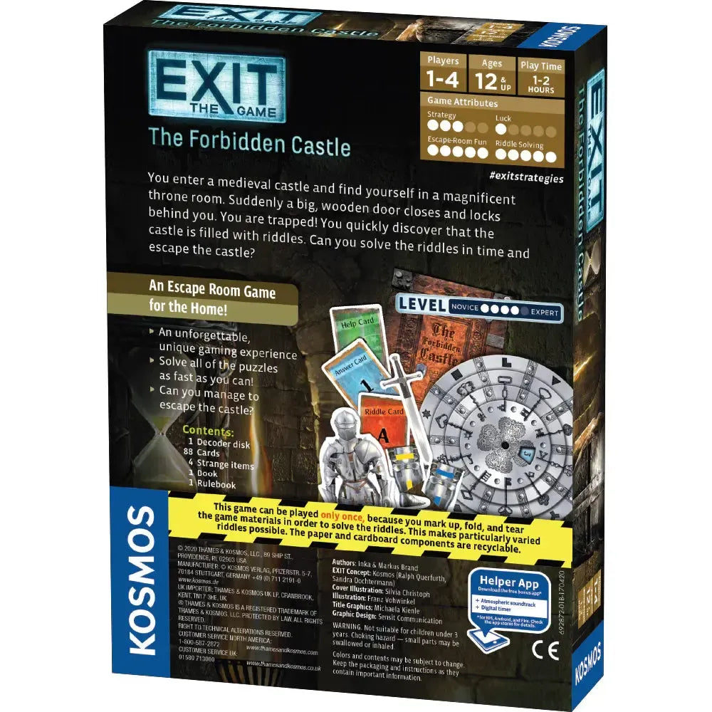 The Forbidden Castle - Exit the Escape Room Game - Kosmos (ONLINE ORDER ONLY)