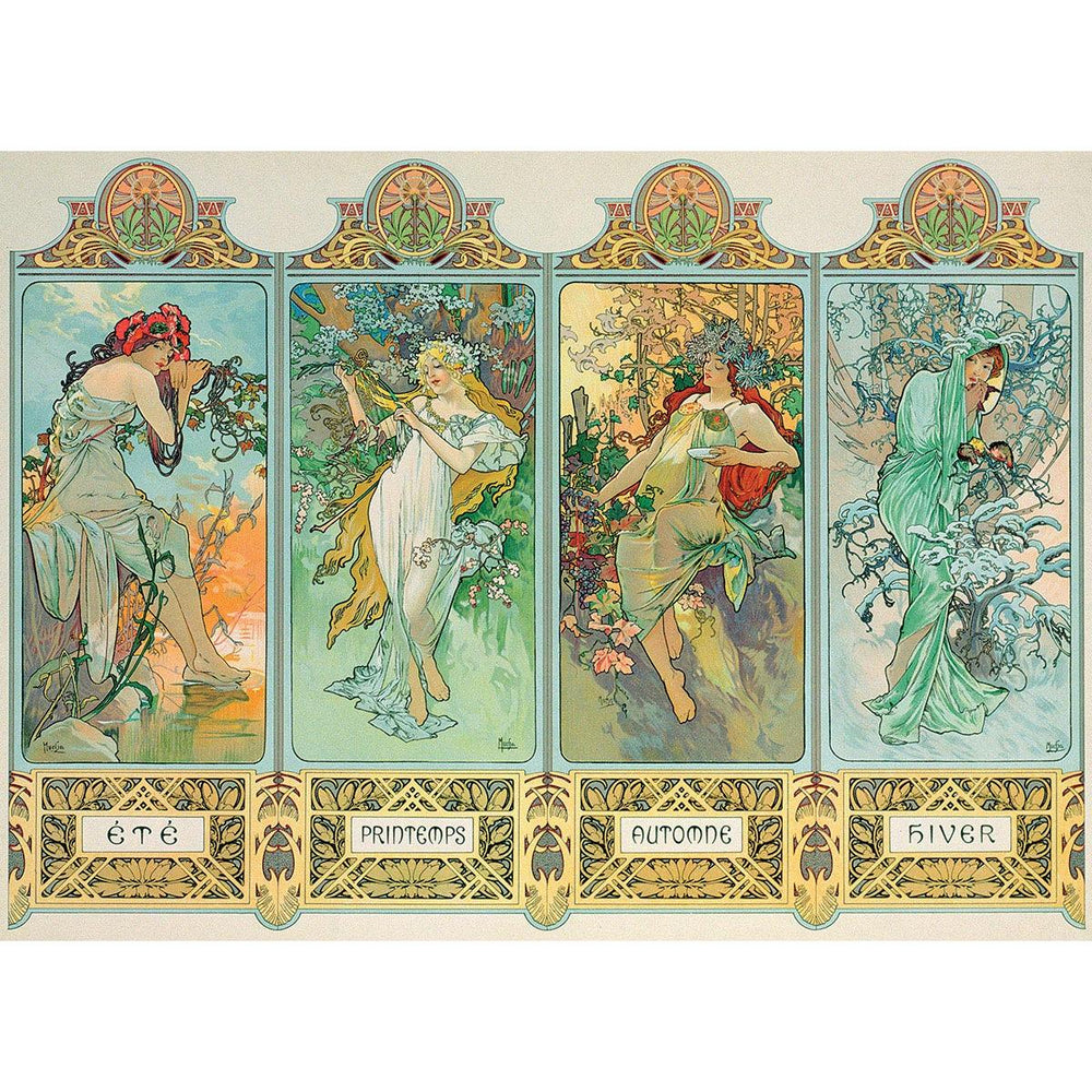 The Four Seasons by Mucha 1000 Piece Jigsaw Puzzle Eurographics (ONLINE ORDER ONLY)