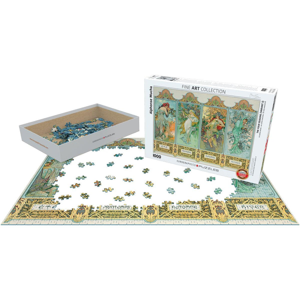 The Four Seasons by Mucha 1000 Piece Jigsaw Puzzle Eurographics (ONLINE ORDER ONLY)