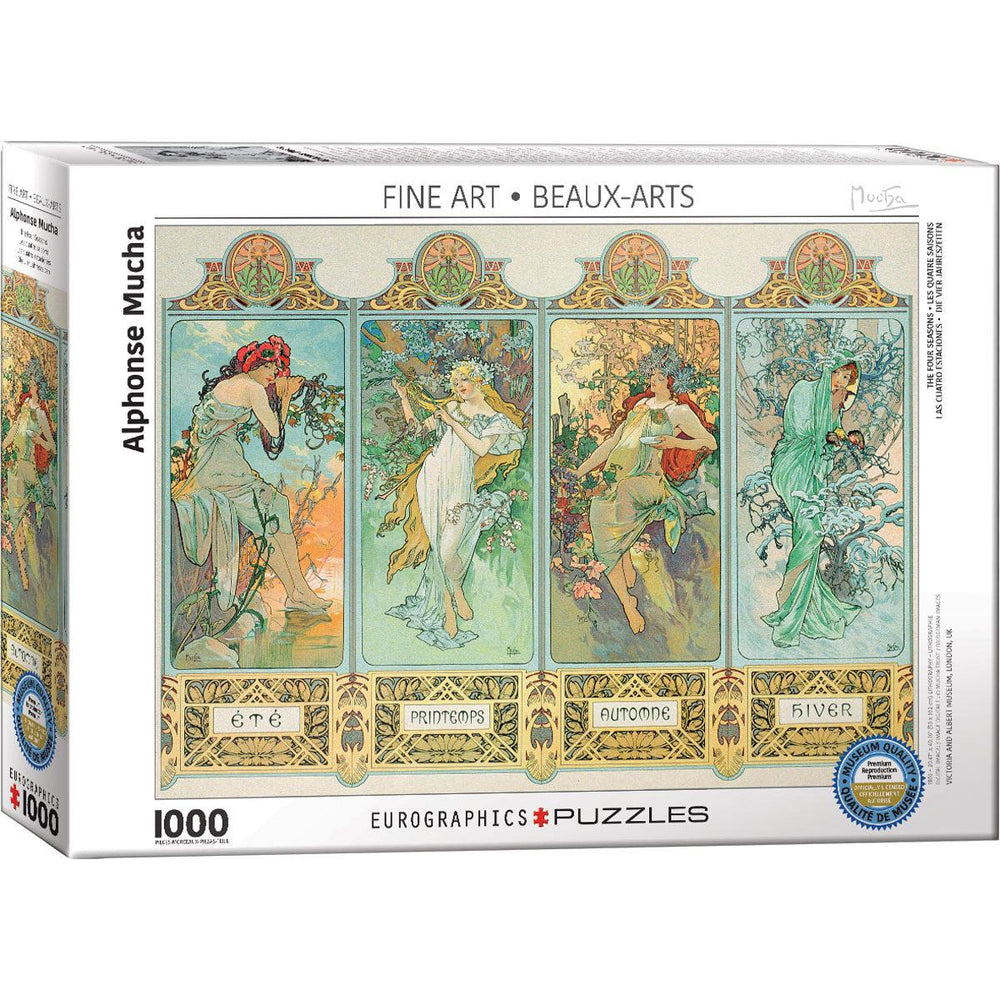 The Four Seasons by Mucha 1000 Piece Jigsaw Puzzle Eurographics (ONLINE ORDER ONLY)