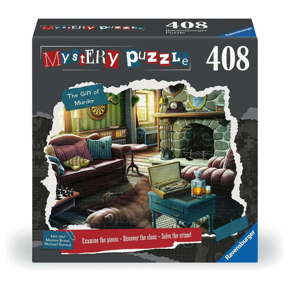 The Gift of Murder 408 Piece Mystery Jigsaw Puzzle Ravensburger (ONLINE ORDER ONLY)