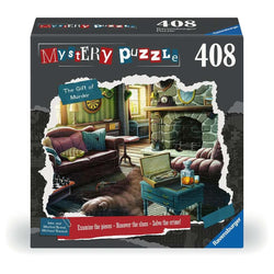 The Gift of Murder 408 Piece Mystery Jigsaw Puzzle Ravensburger (ONLINE ORDER ONLY)