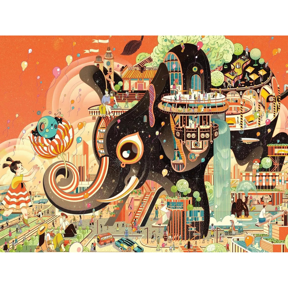 The Great Elephant by Victo Ngai 1000 Piece Jigsaw Puzzle NYPC