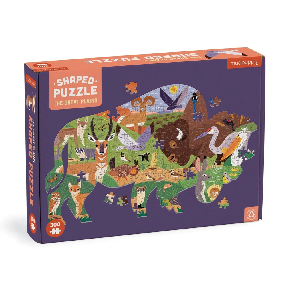 The Great Plains 300 Piece Shaped Jigsaw Puzzle Mudpuppy (ONLINE ORDER ONLY)