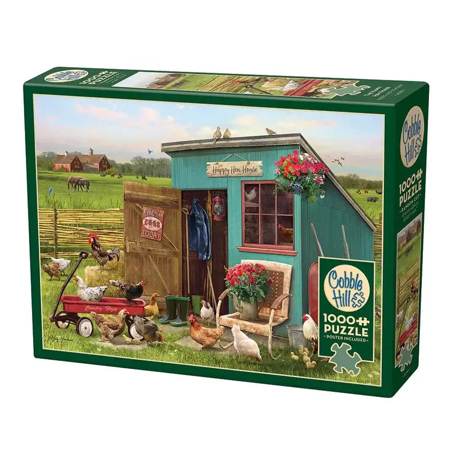 The Happy Hen House 1000 Piece Jigsaw Puzzle Cobble Hill (ONLINE ORDER ONLY)