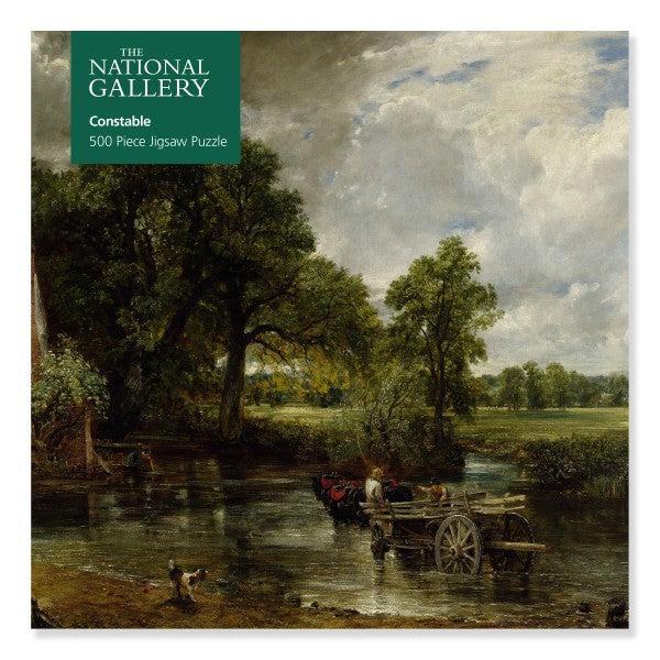 The Hay Wain by John Constable 500 Piece Jigsaw Puzzle Flame Tree