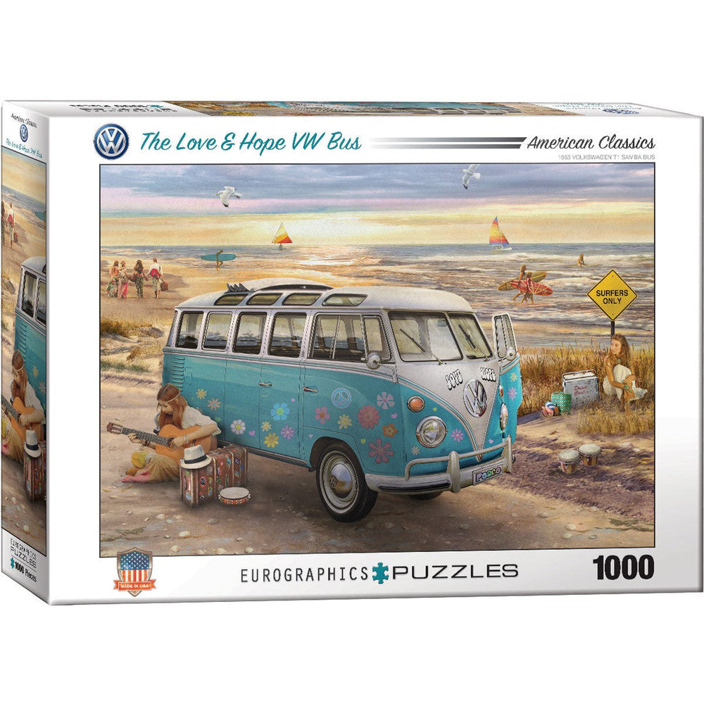 The Love & Hope VW Bus 1000 Piece Jigsaw Puzzle Eurographics (ONLINE ORDER ONLY)