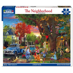 The Neighborhood 1000 Piece Jigsaw Puzzle White Mountain (ONLINE ORDER ONLY)