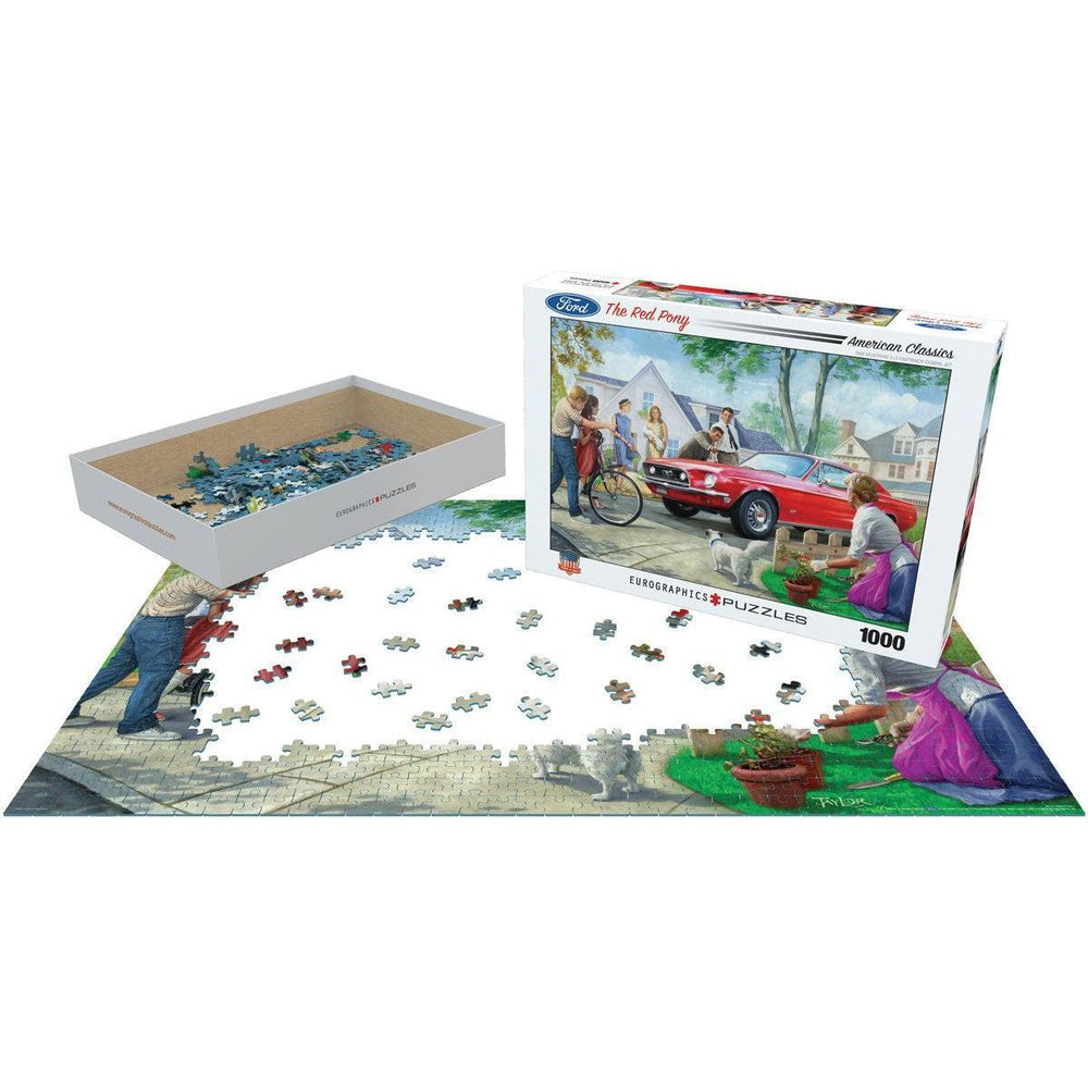 The Red Pony Ford Mustang 1000 Piece Jigsaw Puzzle Eurographics
