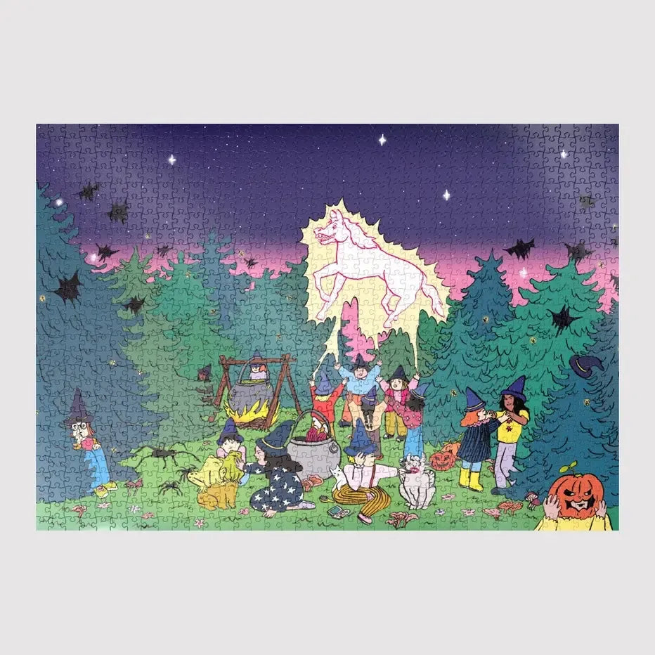 The Sabbath of the Child-Witches By Salomé Lahoce 1000 Piece Jigsaw Puzzle Sulo (ONLINE ORDER ONLY)