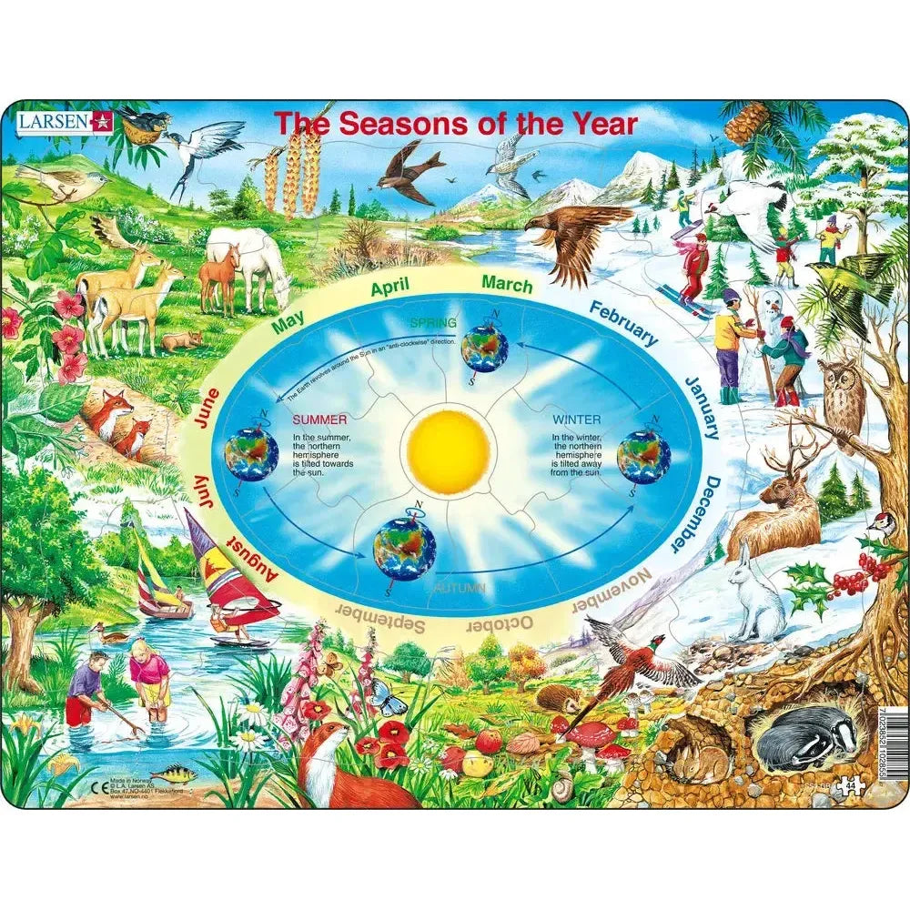 The Seasons of the Year 46 Piece Tray Jigsaw Puzzle Larsen