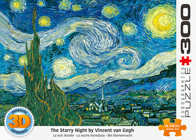 The Starry Night 300 Large Piece 3D Lenticular Jigsaw Puzzle Eurographics (ONLINE ORDER ONLY)