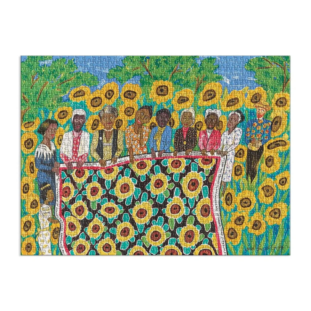 The Sunflower Quilting Bee at Ares 1000 Piece Jigsaw Puzzle Galison (ONLINE ORDER ONLY)