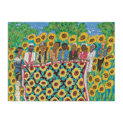 The Sunflower Quilting Bee at Ares 1000 Piece Jigsaw Puzzle Galison (ONLINE ORDER ONLY)