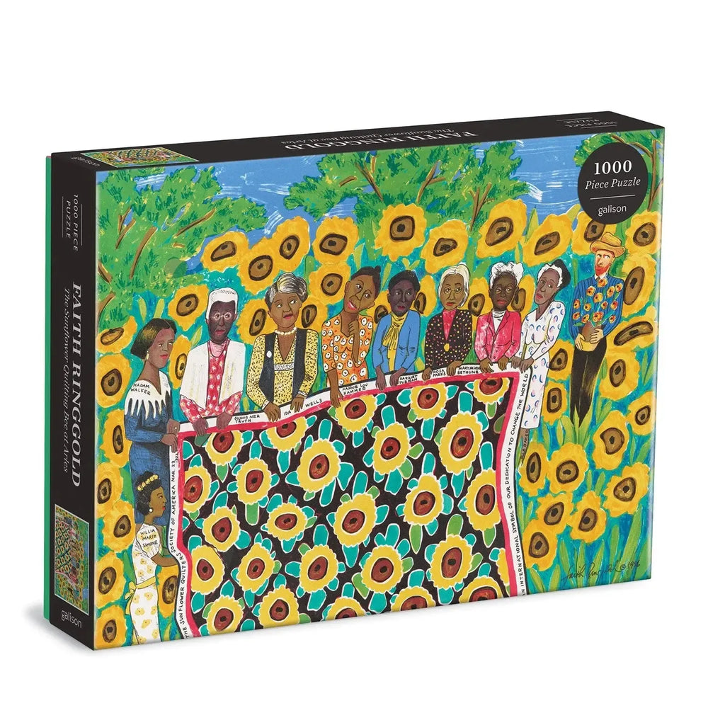 The Sunflower Quilting Bee at Ares 1000 Piece Jigsaw Puzzle Galison (ONLINE ORDER ONLY)