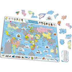 The World Map 107 Piece Tray Jigsaw Puzzle Larsen